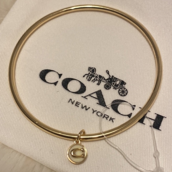 Coach NWOT “C” Charm Bangle Bracelet - Picture 4 of 9